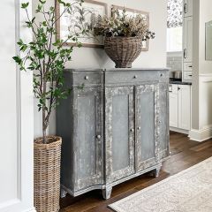 Aged Paint Farmhouse Console Cabinet
