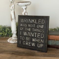 Aged Wrinkled Wall Sign