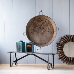 Aged Zinc Round Decorative Tray