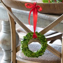 Mini All Natural Boxwood Wreath, Set of 6