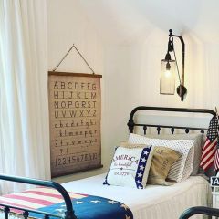 Alphabet and Numbers Canvas and Wood Scroll