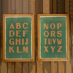 Alphabet Framed Canvas Print Set of 2