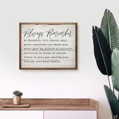 Always Remember Framed Sign