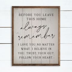 Always Remember Whitewash Wall Art