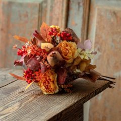 Amber Autumn Faux Floral Bouquet