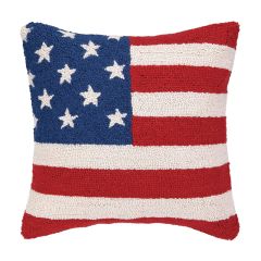 American Flag Square Accent Pillow
