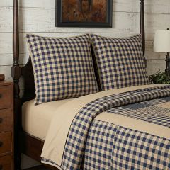 Americana Country Navy Check Euro Shams Set of 2