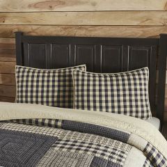Americana Country Navy Check Standard Sham