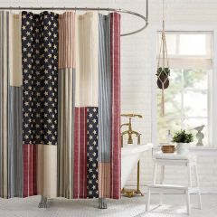 Americana Patchwork Shower Curtain