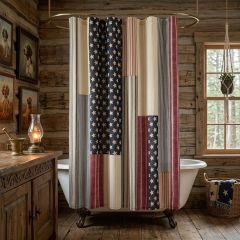 Americana Patchwork Shower Curtain