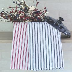 Americana Ticking Stripe Kitchen Towel Set of 2