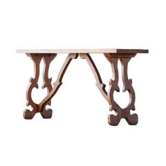 Angel Harp Pine Wood Console Table