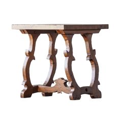 Angel Harp Pine Wood Side Table