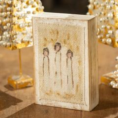 Angel Trio Decorative Wood Block Set of 2