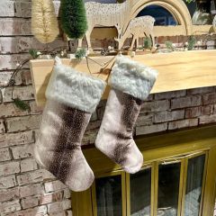 Antelope Print Christmas Stocking Set of 2