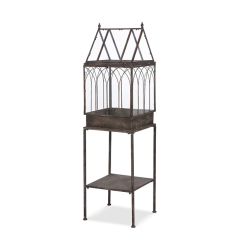 Antique Black Standing Garden Terrarium