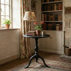 Antique Black Tripod Side Table