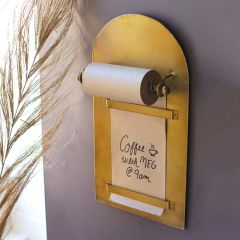 Antique Brass Hanging Message Board