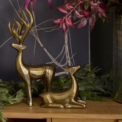 Antique Gold Reindeer Figure