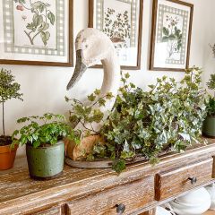 Antique Inspired Swan Decoy