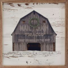 Antique Lettered Wreath Barn Wall Art