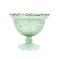 Antique Silver Mercury Glass Compote