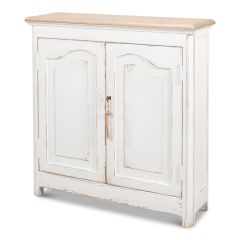 Antique White Pine 2 Door Storage Cabinet