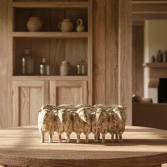 Antique White Sheep Planter