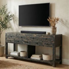 Antiqued 9 Drawer Sideboard | SHIPS FREE