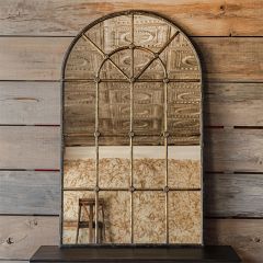 Antiqued Arched Bistro Mirror