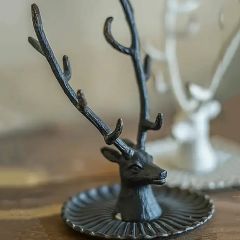 Antiqued Black Buck Jewelry Tree