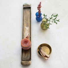 Antiqued Brass Finished Narrow Display Tray