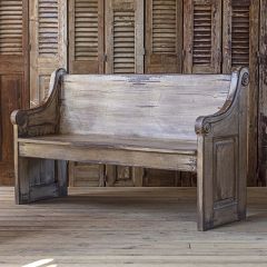 Antiqued Chapel Bench