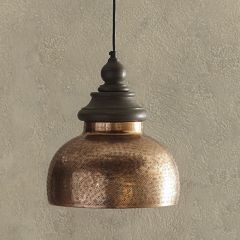 Antiqued Copper Dome Pendant Light