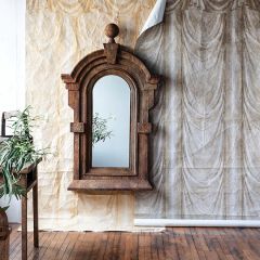 Antiqued Dormer Mirror