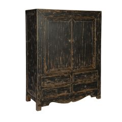 Antiqued Elegance Farmhouse Armoire