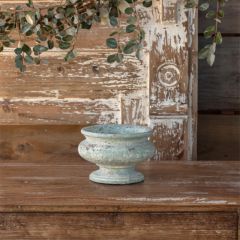 Antiqued Elegance Footed Urn Pot 8 Inch