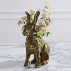 Antiqued Gold Hare Vase