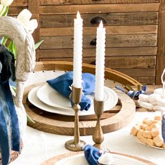 Antiqued Hand Forged Iron Taper Holder 6.5 inch