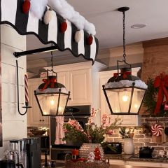 Antiqued Lantern Style Pendant Light