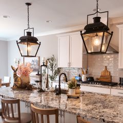 Antiqued Lantern Style Pendant Light