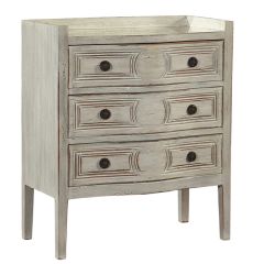 Antiqued Mirror Top Accent Cabinet