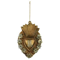 Antiqued Sacred Heart Decor