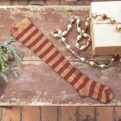Antiqued Striped Wool Stocking