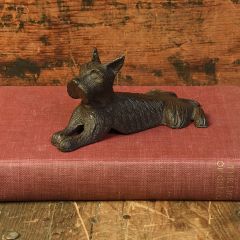 Antiqued Terrier Cast Iron Door Wedge Set of 2