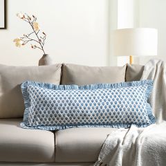 Apatite Blue Ruffle Cotton Sham Cover