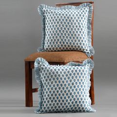 Apatite Blue Ruffle Throw Pillow Cover Set of 2