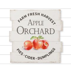 Apple Orchard Plank Wood Wall Art
