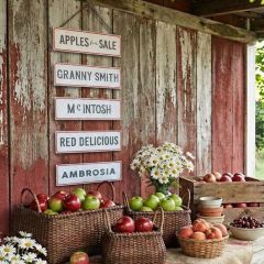 Apples For Sale Stacked Metal Sign