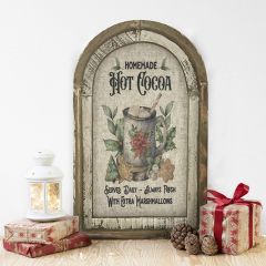 Arch Frame HOT COCOA Linen Print